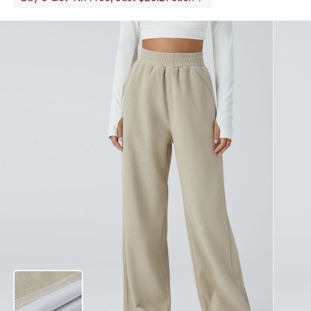 Halara High Waisted Corduroy Pants x2 Pairs